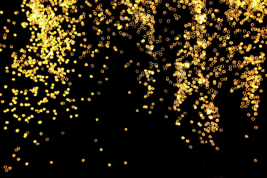 Gen Glitter Sparkle On Black Background Photograph by Severija Kirilovaite