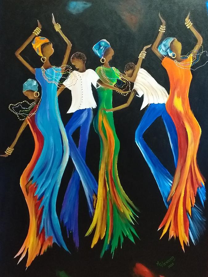 Gender-equality Painting by Marietjie Henning