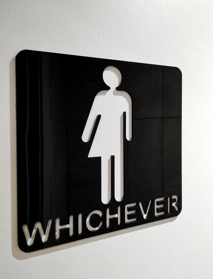 Gender-neutral bathroom sign Photograph by Georgeclerk