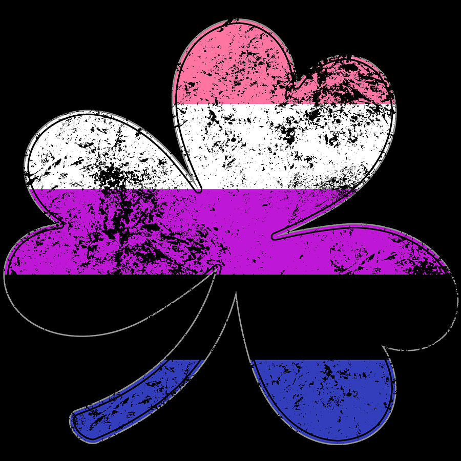 Genderfluid Shamrock Pride Flag Digital Art By Patrick Hiller 1709