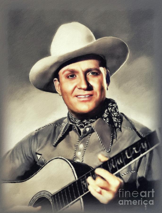 Gene Autry, Vintage Actor and Singer Painting by Esoterica Art Agency