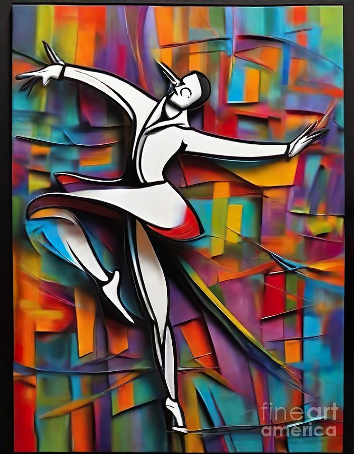 Gene Kelly abstract 8 Digital Art by Movie World Posters
