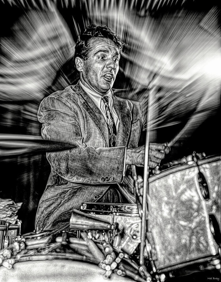 Drum Mixed Media - Gene Krupa by Mal Bray