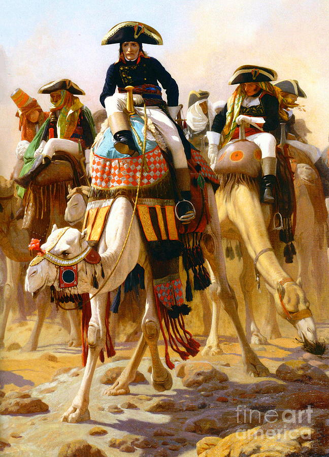 General Bonaparte with his Military Staff in Egypt Painting by Jean-Leon Gerome
