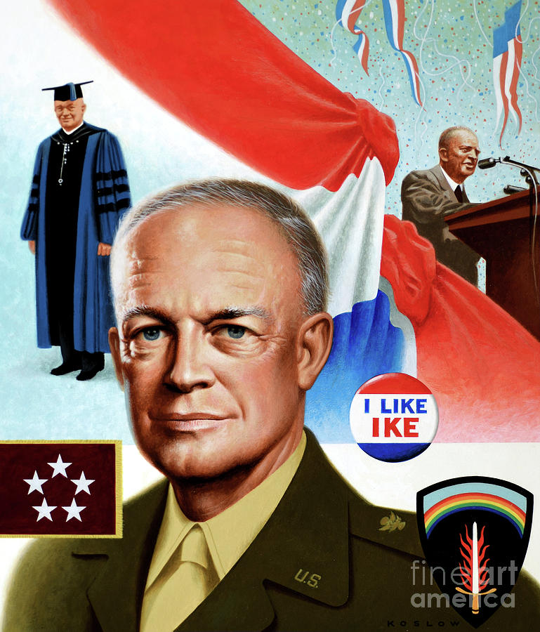 General Dwight Eisenhower Painting by Howard Koslow
