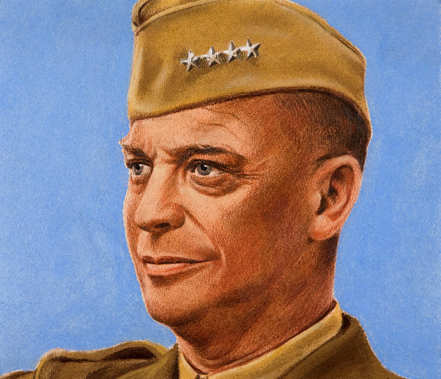 General Dwight Eisenhower Portrait - William Timym Painting by War Is Hell Store