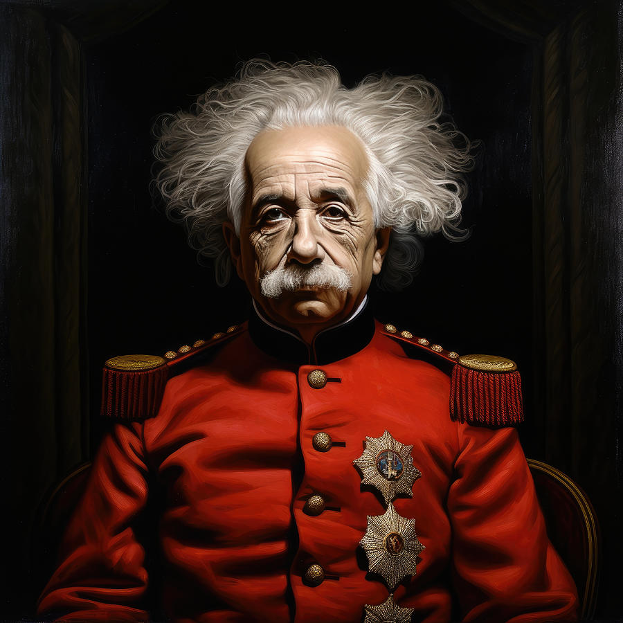Albert Einstein Painting - General Einstein by My Head Cinema
