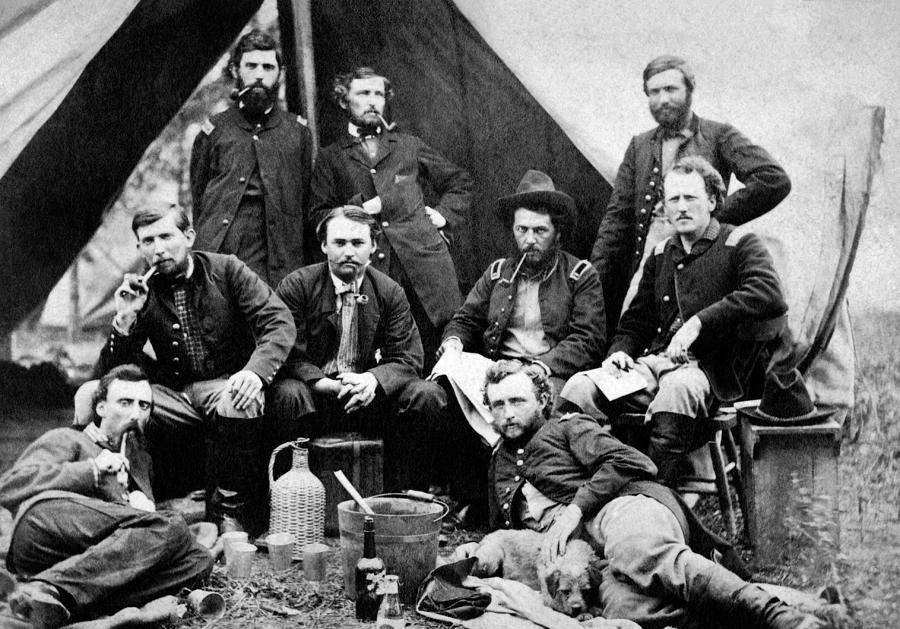 George Armstrong Custer Photograph - General Fitz John Porters Staff - Civil War 1862 by War Is Hell Store