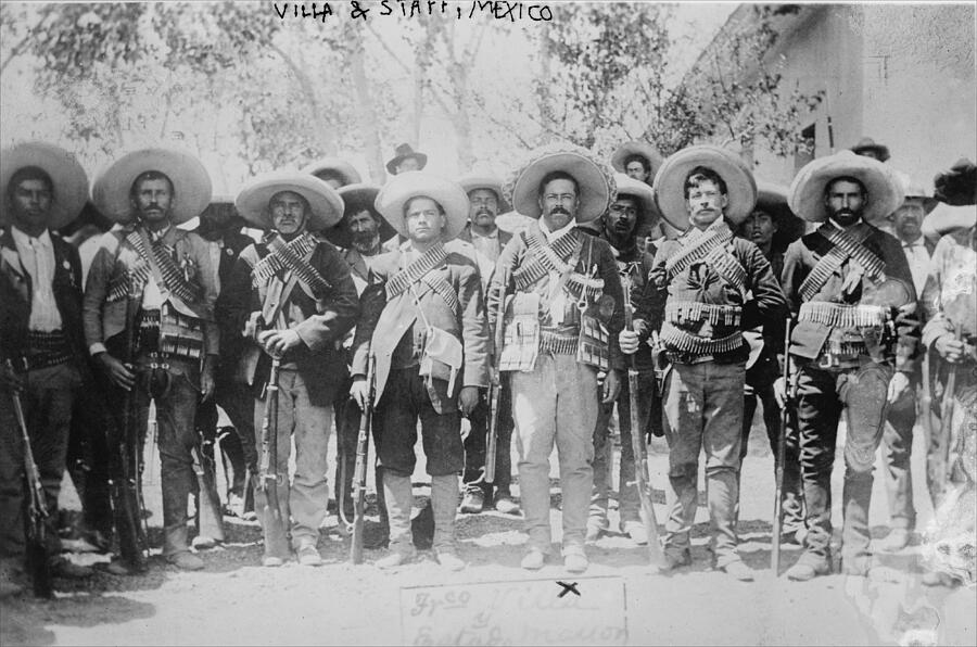 General Francisco Pancho Villa y su Estado Mayor, Mexico, c1910-1915 ...