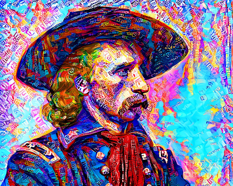 General George Armstrong Custer In Vibrant Modern Contemporary Urban Style 20210710 v2b Photograph by Wingsdomain Art and Photography