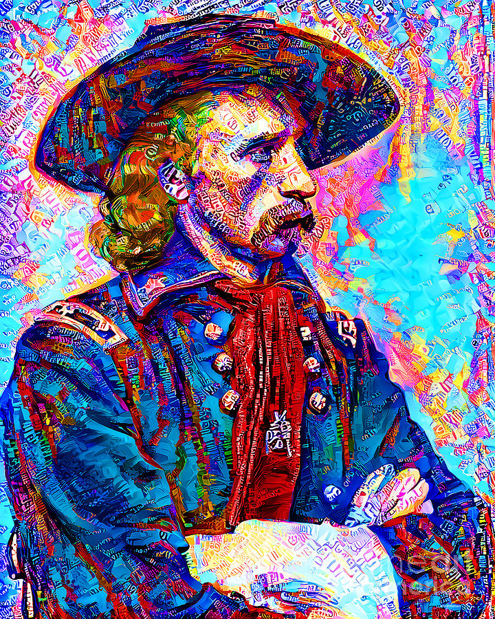 General George Armstrong Custer In Vibrant Modern Contemporary Urban Style 20210710b Photograph by Wingsdomain Art and Photography
