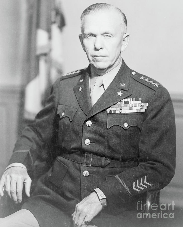 General George Catlett Marshall Photograph by American School