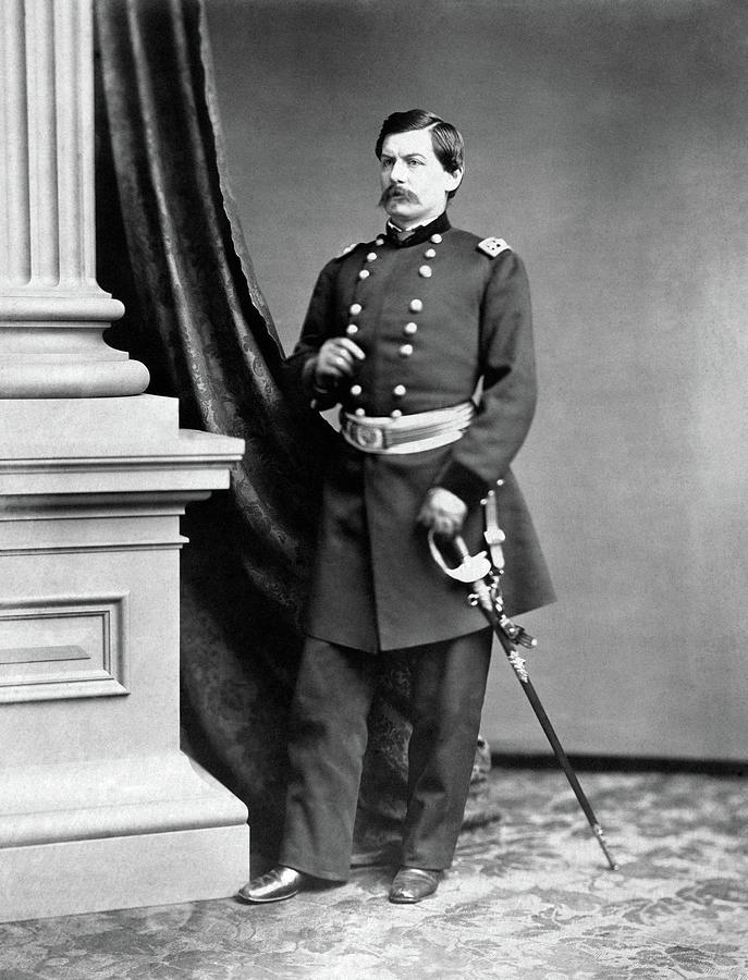General George McClellan Standing Portrait - Civil War Circa 1862 Photograph by War Is Hell Store
