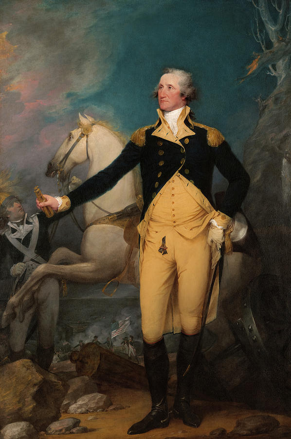 General George Washington at Trenton, Dated 1792 Painting by John ...