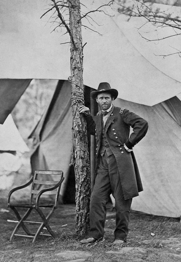 General Grant Outside Headquarters - Cold Harbor Virginia - 1864 Photograph by War Is Hell Store