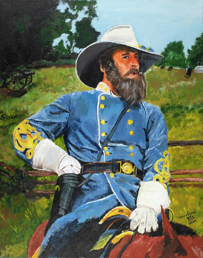 General James Longstreet Painting by Bruce Schmalfuss