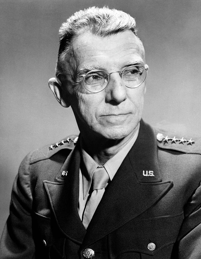 General Joe Stillwell Portrait - Circa 1945 Photograph by War Is Hell Store