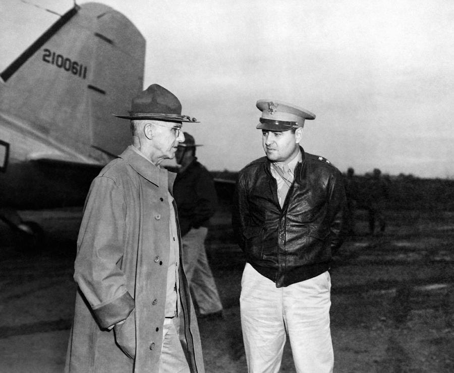 General Joe Stilwell and General Curtis LeMay - WW2 China - 1944 Photograph by War Is Hell Store