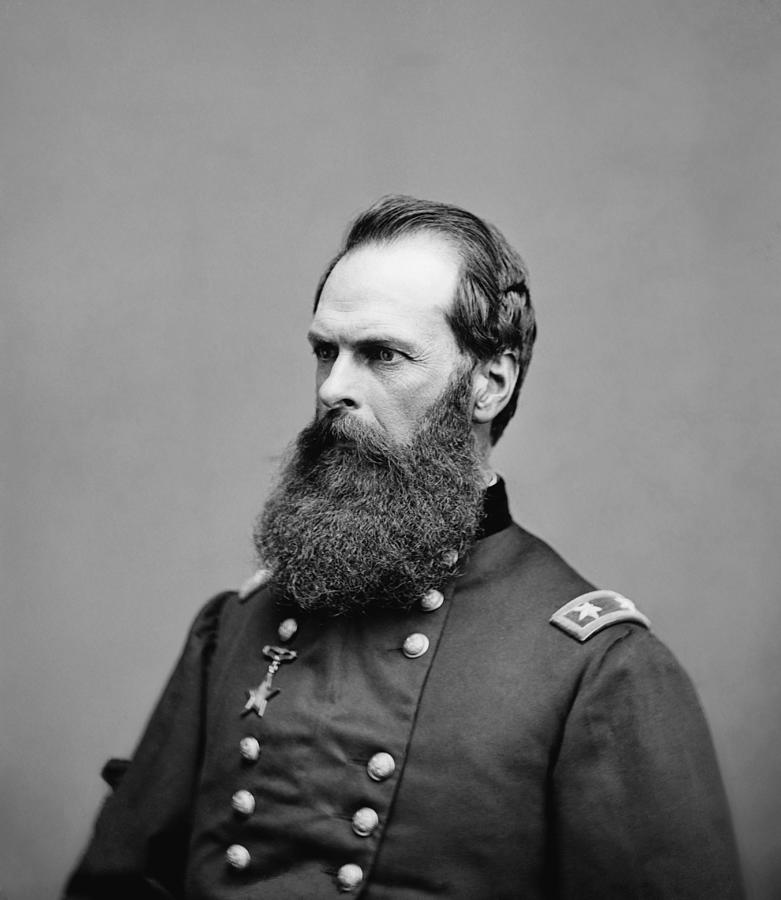 General John W. Geary Civil War Portrait Photograph by War Is Hell Store