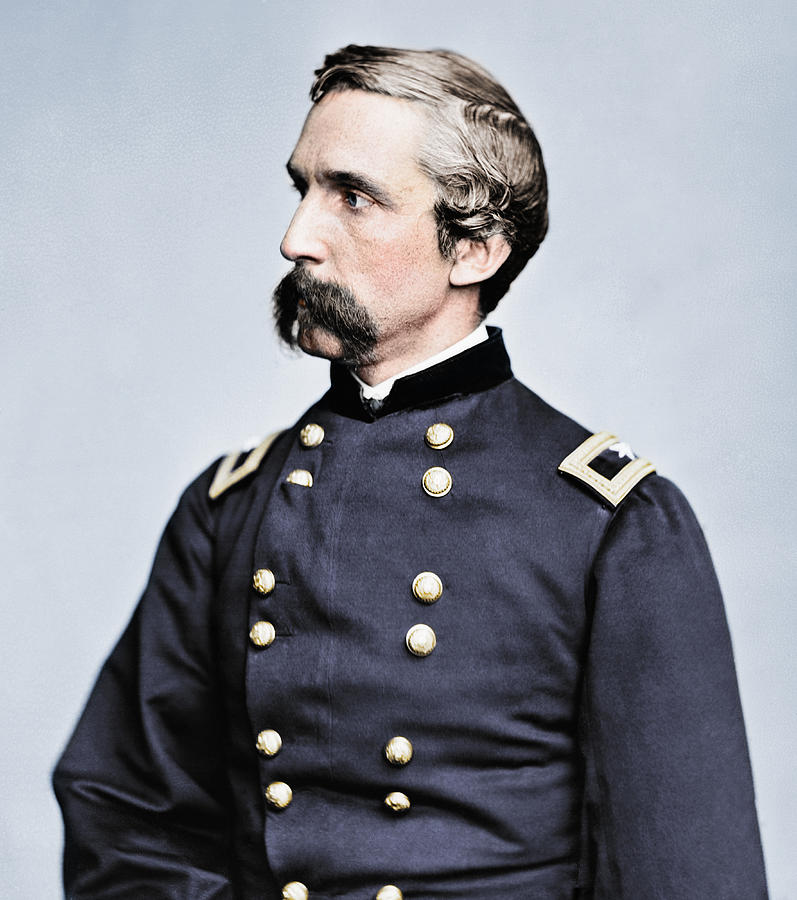 General Joshua Chamberlain - Colorized Photograph by War Is Hell Store