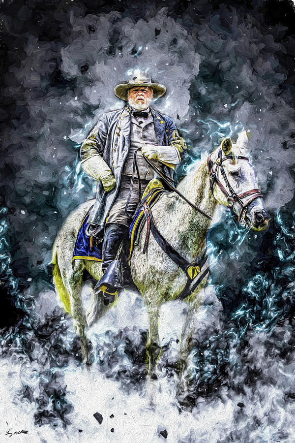 General Lee and Traveler - Art Digital Art by Tommy Anderson