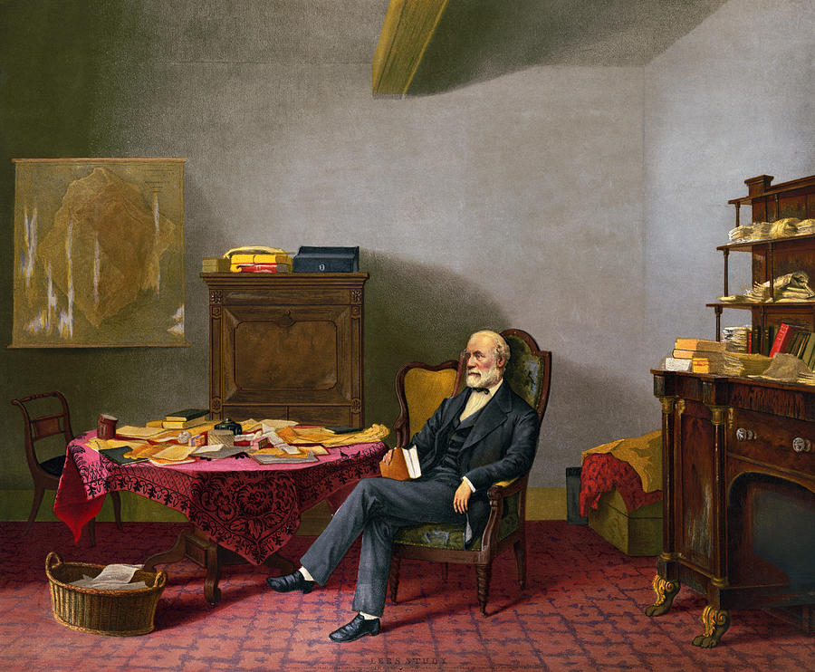 General Lee In His Study  Painting by War Is Hell Store