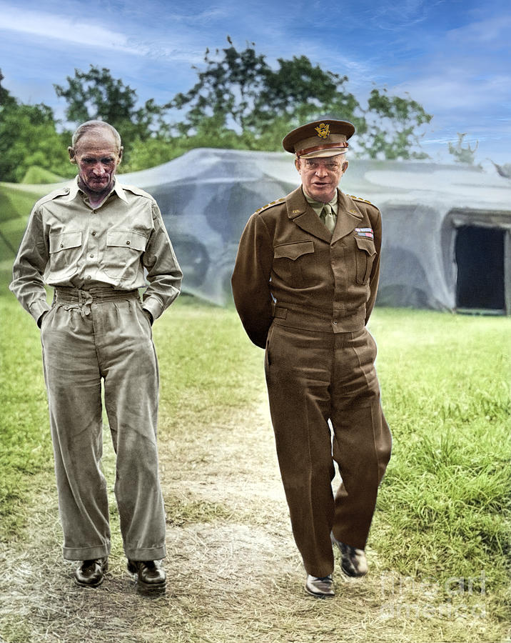 General Montgomery and General Eisenhower Photograph by Carlos Diaz