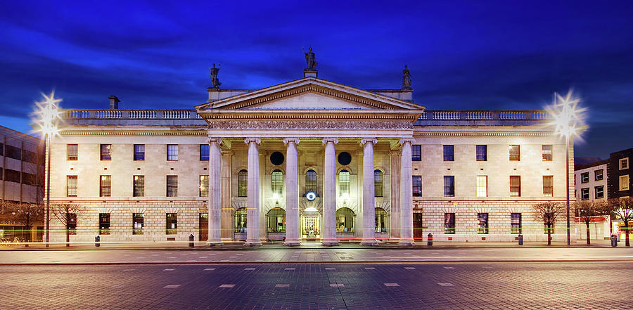 Architecture Photograph - General Post Office - OConnell Street - Dublin by Barry O Carroll