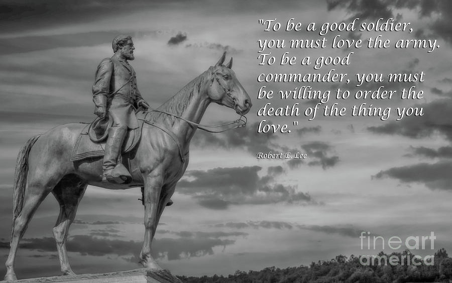General Robert E Lee Sunset Quote Black and White Digital Art by Randy  Steele - Pixels