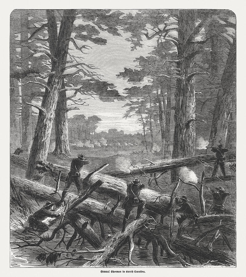 General Sherman in South Carolina, American Civil War, published 1865 Photograph by Zu_09