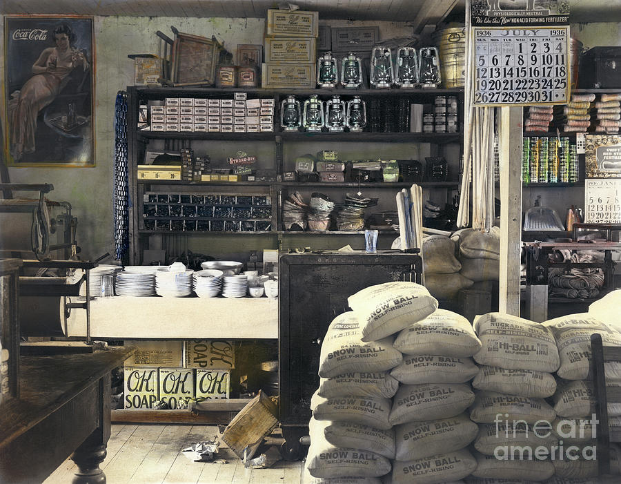 General Store, 1936 Photograph by Granger