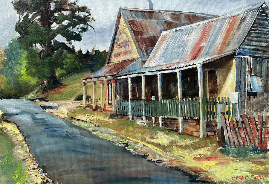 General Store at Hill End Painting by Shirley Peters