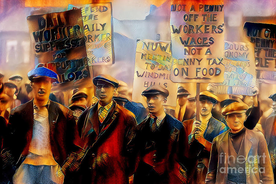 General Strike of 1926 in Nostalgic Painterly Colors 20200516 Photograph by Wingsdomain Art and Photography