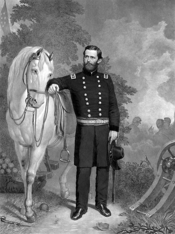 General Ulysses S. Grant And His Horse  Drawing by War Is Hell Store