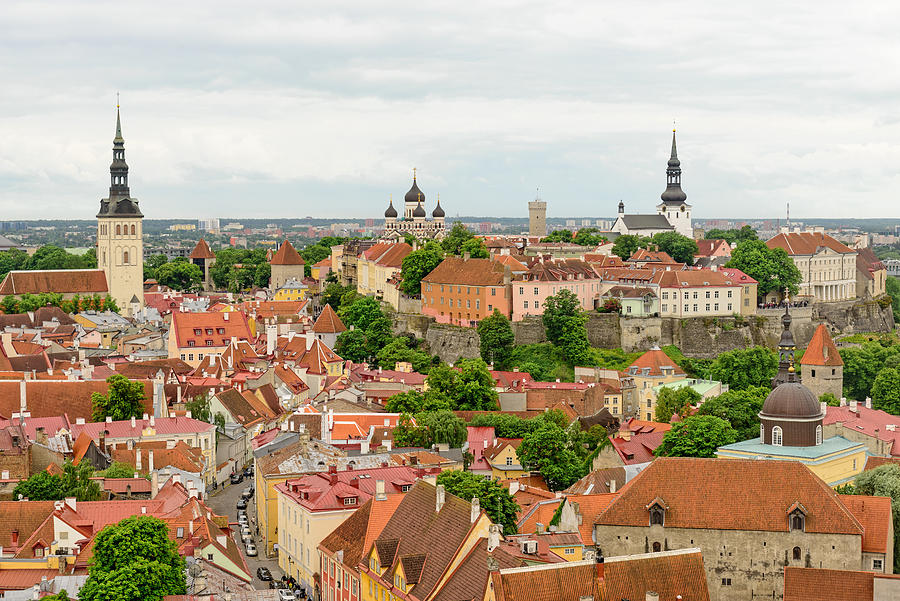 General view of Tallinn, Estonia Photograph by Syolacan