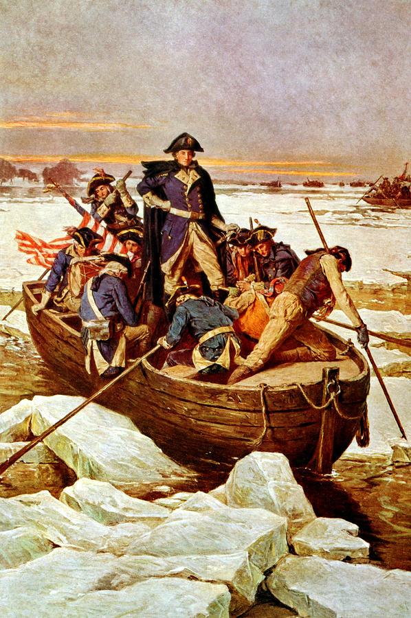 General Washington Crossing The Delaware River Painting