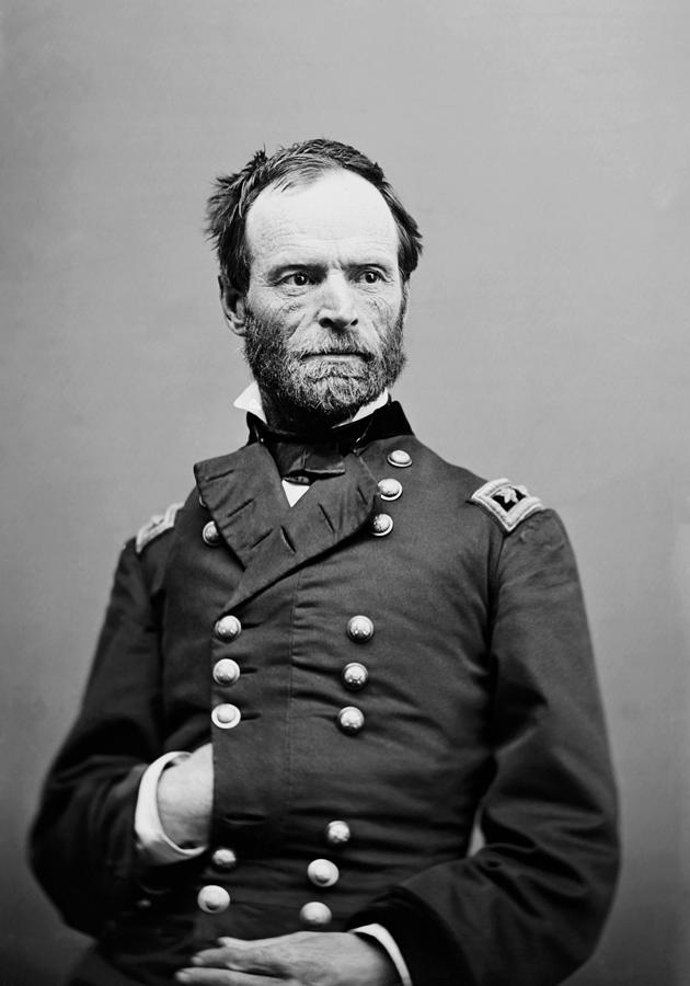 General William Sherman Portrait - Civil War Photograph by War Is Hell Store