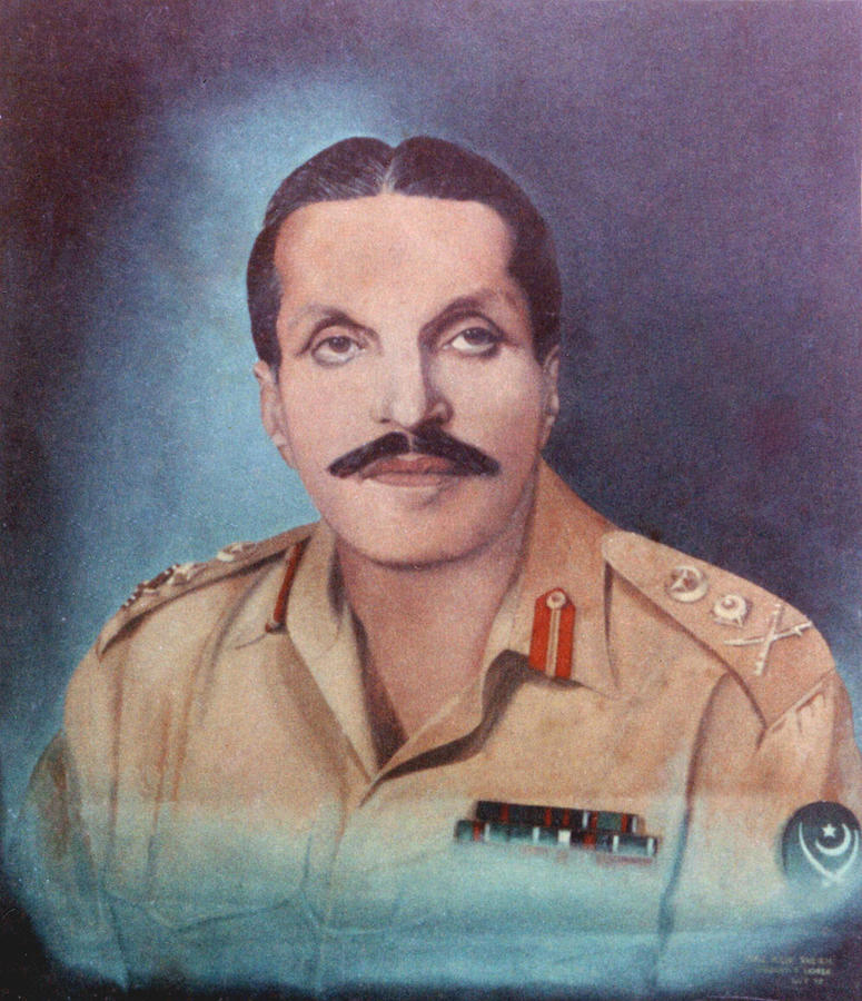 General Ziaul Haq-President of Pakistan Painting by Arif Sheikh