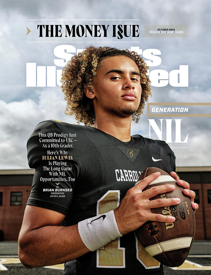 Generation NIL Carrollton HS QB Julian Lewis October 2023 Sports Illustrated Cover Photograph by Sports Illustrated