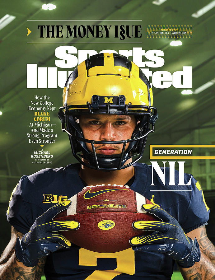 Portrait Photograph - Generation NIL - Michigan Running Back Blake Corum, October 2023 Sports Illustrated Cover by Sports Illustrated