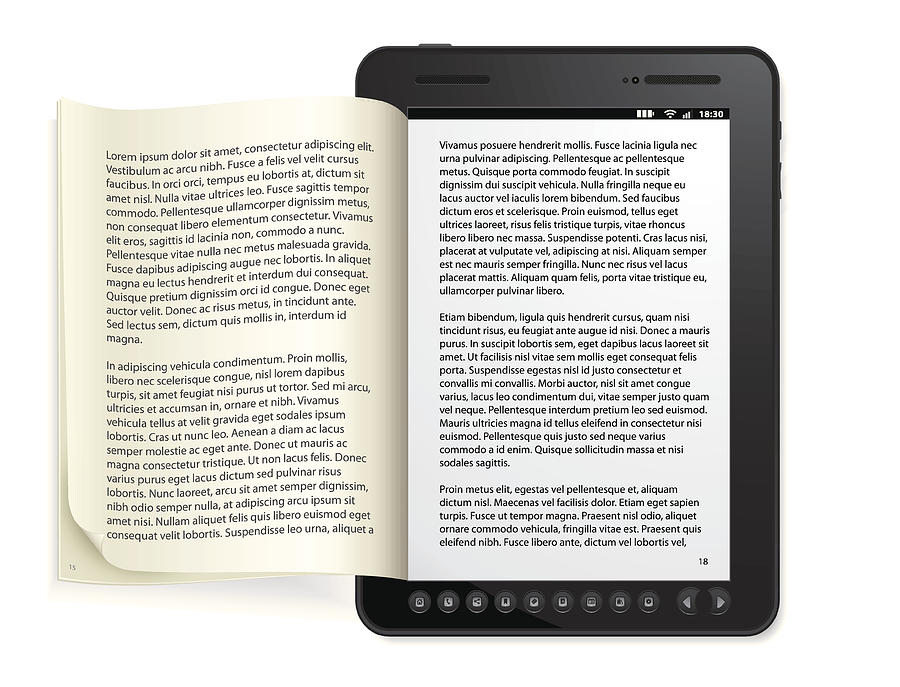 Generic e-book Reader Concept Drawing by CagriOner