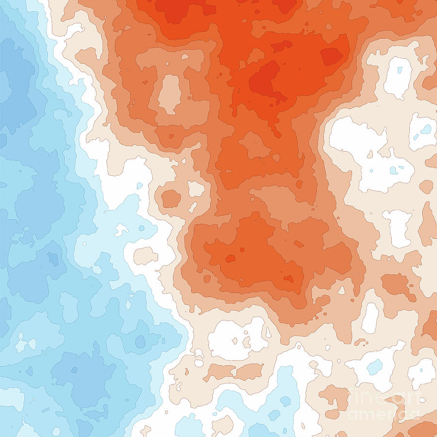 Map Digital Art - Generic Heat Cold Temperature Map Square 752 by Frank Ramspott