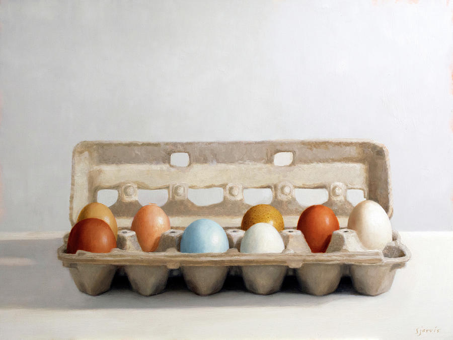 Egg Painting - Genesis by Susan N Jarvis