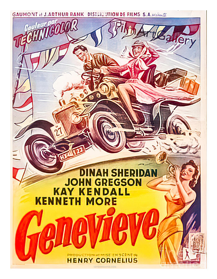 Genevieve 1960s movie poster Mixed Media by Retrographs