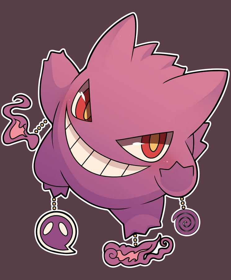 Gengar Charm Sticker Digital Art by Phai Bui - Fine Art America