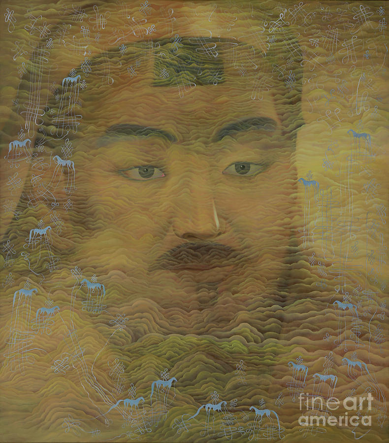 Genghis Khans Auspicious Nobleman Painting by Tsegmid Tserennadmid