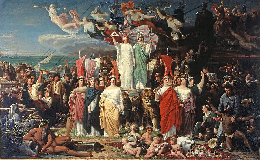Genius of America Painting by Adolphe Yvon