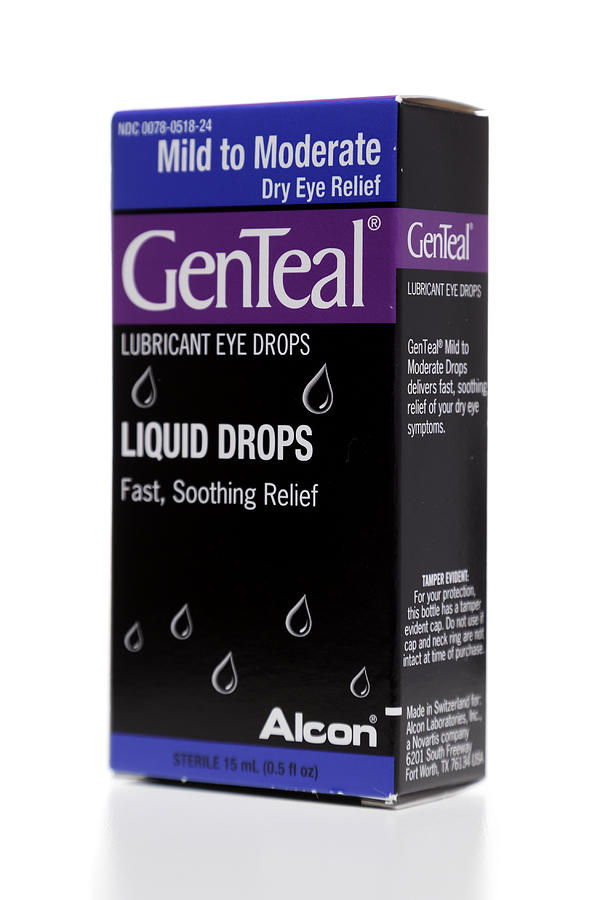GenTeal lubricant eye drops box Photograph by Jfmdesign GenTeal lubricant eye drops box Photograph by Jfmdesign