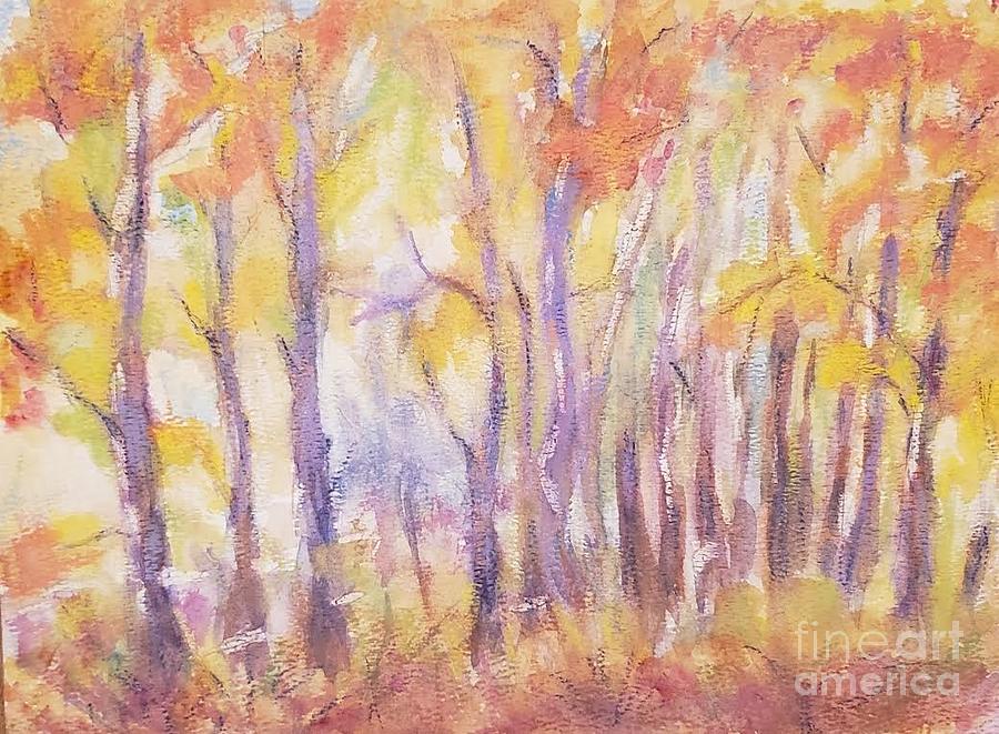 Gentle colors of autumn Painting by Olga Malamud-Pavlovich