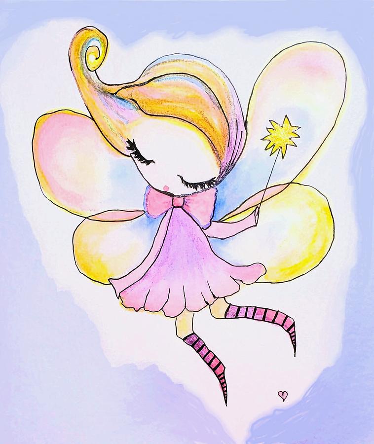 Gentle Fairy Painting by Deahn Benware